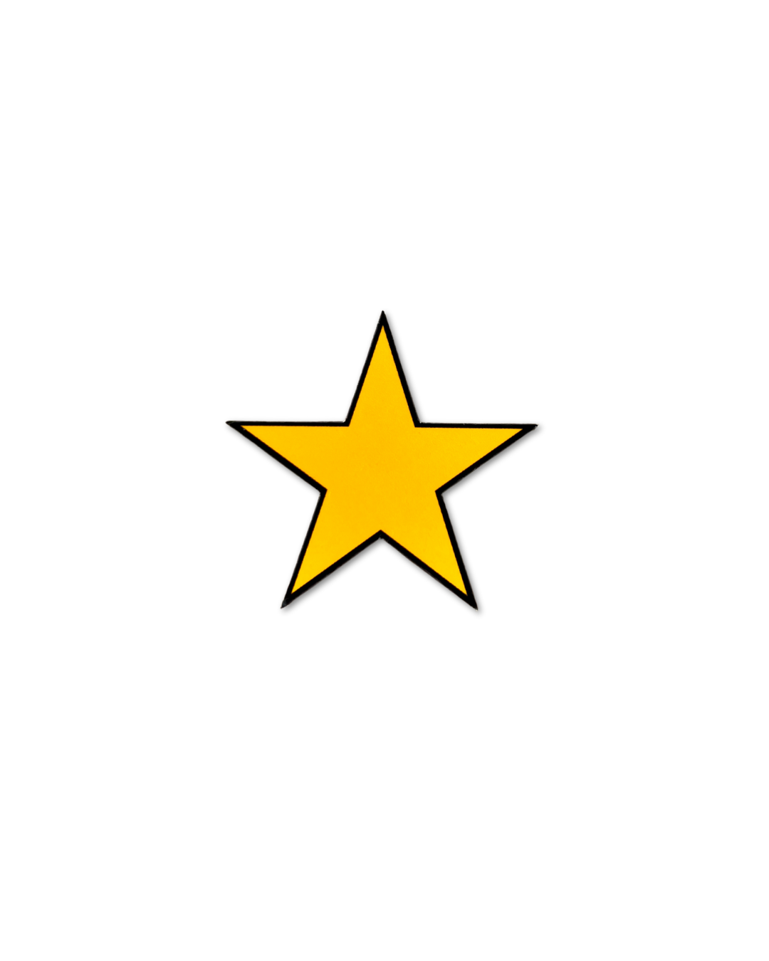 Yellow + Black Star Sticker